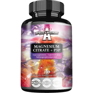 Apollo's Hegemony Magnesiumsitrat 120 Mg + B6 – 200 Vegkapsler