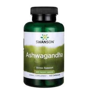SWANSON Ashwagandha 450 Mg Full Spektrum – 100 Vegkapsler