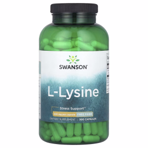 SWANSON L-Lysin 500 Mg Essensiell Aminosyre – 300 Kapsler