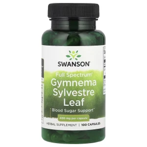 SWANSON Gymnema Sylvestre 400 Mg Fullspekter – 100 Vegkapsler