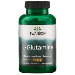 SWANSON L-Glutamin 500 Mg Aminosyre – 100 Vegkapsler