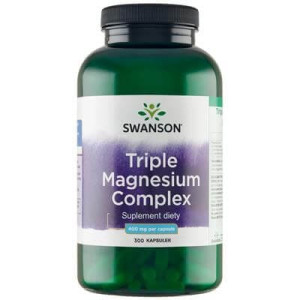 SWANSON Magnesium 400 Mg Trippel Kompleks – 300 Vegkapsler