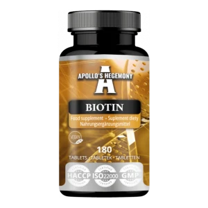 Apollo's Hegemony Biotin 10 Mg Tabletter Høy Dose – 180 Tabletter