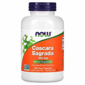 NOW Cascara Sagrada 450 Mg – 250 Kapsler
