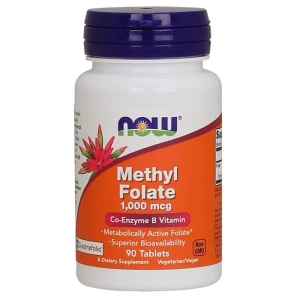 NOW Metylfolat 1000 Mcg  – 90 Tabletter – Aktivt Folat