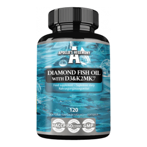 Apollo's Hegemony Omega-3 Fiskeolje 1000 Mg D3 2000 Iu K2 Mk-7 – 120 Kapsler