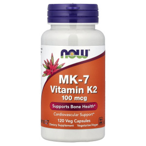 NOW Vitamin K2 Mk-7 100 Mcg – 120 Vegkapsler