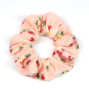 GUMKA DO WŁOSÓW RÓŻOWA BORDOWE KWIATY SCRUNCHIES
