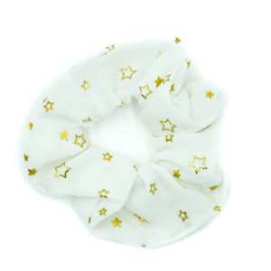 GUMKA SCRUNCHIE BIAŁA GWIAZDKI