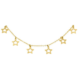 BRANSOLETKA STAL ZŁOTA CELEBRYTKA ZAWIESZKI GWIAZDKI