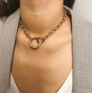 NASZYJNIK KOLOR ZŁOTY ŁAŃCUCH KOŁA