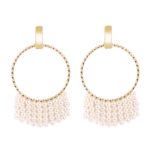 KOLCZYKI KOLOR ZŁOTY KOŁA PEREŁKI HIT