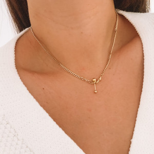 NASZYJNIK STAL 316 L KOLOR ZŁOTY ŁAŃCUCH PANCERKA DELIKATNY ZAPIĘCIE