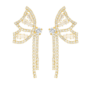 KOLCZYKI KOLOR ZŁOTY NAUSZNICE MOTYLKI BOHO