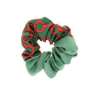 GUMKA DO WŁOSÓW SCRUNCHIE FROTKA WZORY KOLOR ZIELONY