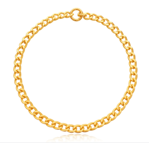 NASZYJNIK ŁAŃCUCH PANCERKA KLASYCZNY KOŁO KOLOR ZŁOTY