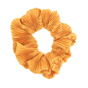 FROTKA DO WŁOSÓW SCRUNCHIE PLISOWANA KOLOR MUSZTARDOWY