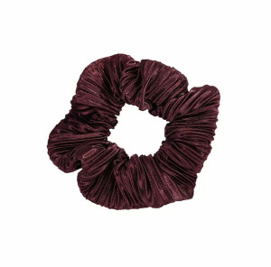 FROTKA DO WŁOSÓW SCRUNCHIE PLISOWANA KOLOR ŚLIWKOWY
