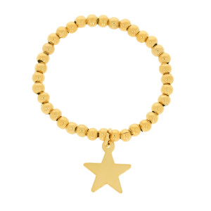 PIERŚCIONEK STAL ELASTYCZNY ZAWIESZKA GWIAZDKA BOHO KOLOR ZŁOTY