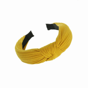 OPASKA MATERIAŁOWA TURBAN PRĄŻKI KOLOR MIODOWY