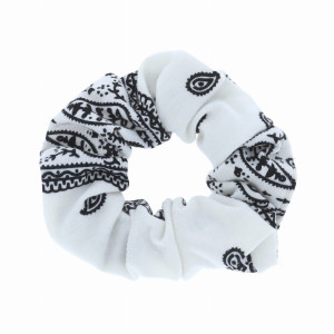 GUMKA DO WŁOSÓW SCRUNCHIE KOLOR BIAŁY BANDAMKA