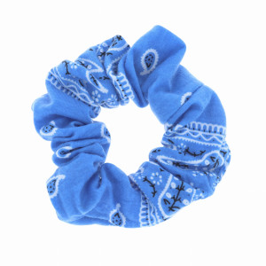 GUMKA DO WŁOSÓW SCRUNCHIE KOLOR BŁĘKITNY BANDAMKA