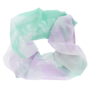 GUMKA DO WŁOSÓW SCRUNCHIE KOLOR FIOLETOWY ZIELONY
