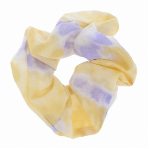 GUMKA DO WŁOSÓW SCRUNCHIE CIENIOWANA KOLOR ŻÓŁTY NIEBIESKI