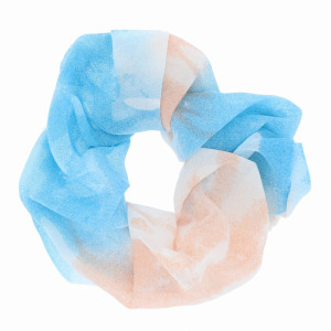 GUMKA DO WŁOSÓW SCRUNCHIE KOLOR NIEBIESKI KREMOWY