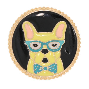 PRZYPINKA PIN PIES DOG KOLOR ŻÓŁTY CZARNY