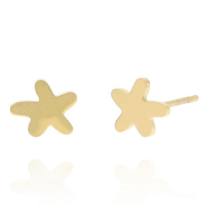 KOLCZYKI ZE STALI CHIRURGICZNEJ ROZGWIAZDY WKRĘTKI SUMMER KOLOR ZŁOTY