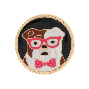 PRZYPINKA PIN PIES DOG KOLOR CZARNY