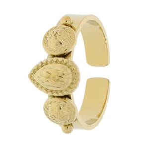 PIERŚCIONEK GREECE OBRĄCZKA STAL KOLOR ZŁOTY