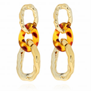 KOLCZYKI PANTERKA PODŁUŻNE KOLOR ZŁOTY