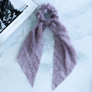 GUMKA DO WŁOSÓW SCRUNCHIE TIULOWA KOLOR WRZOSOWY