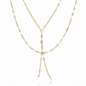 NASZYJNIK PODWÓJNY STAL CHIRURGICZNA BODY CHAIN KOLOR ZŁOTY