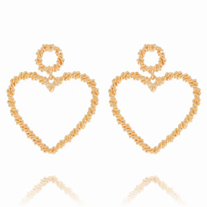 KOLCZYKI SERDUSZKA KOLOR ZŁOTY GLAMOUR