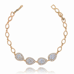 BRANSOLETKA STAL CHIRURGICZNA KRYSZTAŁKI GLAMOUR