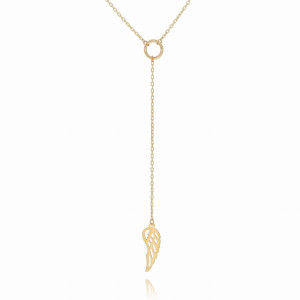 NASZYJNIK CELEBRYTKA ZŁOTA PRÓBA 585 SKRZYDŁO BODY CHAIN