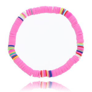 BRANSOLETKA KORALIKI KOLOR RÓŻOWY