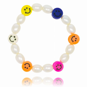 BRANSOLETKA KORALIKI PEREŁKI SMILE UŚMIECH