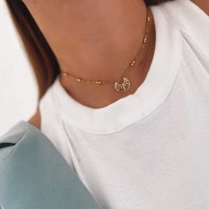NASZYJNIK CHOKER ZE STALI CHIRURGICZNEJ KOLOROWE KRYSZTAŁKI