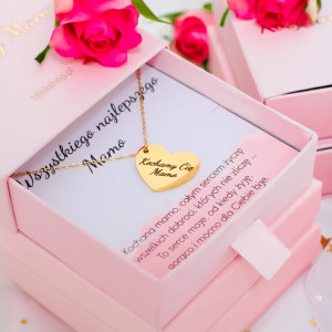 NASZYJNIK PREZENT DLA MAMY OD DZIECI DWUSTRONNY GRAWER KOCHAMY CIĘ MAMO + PERSONALIZACJA