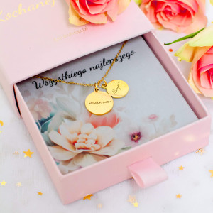 NASZYJNIK ZE STALI ZAWIESZKA Z GRAWEREM MAMA I DZIECKO PERSONALIZACJA IMIONA