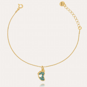 DAMSKA BRANSOLETKA SREBRO 925 DLA MAMY STÓPKA SYNKA