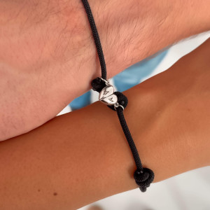 KOMPLET BRANSOLETEK DLA PRZYJACIÓŁEK PARY MAGNETYCZNE SERCE Z GRAWEREM MAGNES ZE STALI CHIRURGICZNEJ MATCHING BRANSOLETKI