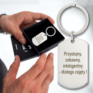 ZAWIESZKA DO KLUCZY BRELOK PERSONALIZOWANY PREZENT DLA CHŁOPAKA STAL CHIRURGICZNA 316L GRAWER