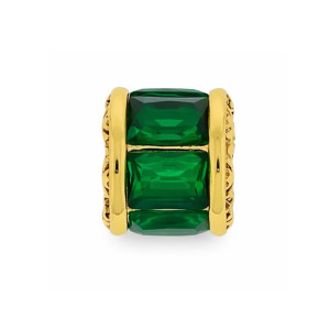 CHARMS DO BRANSOLETKI MODUŁOWEJ "MY STORY" ZŁOTY GREEN ROCK