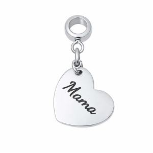 CHARMS DO BRANSOLETKI MODUŁOWEJ "MY STORY" SERCE GRAWER MAMA SREBRNY