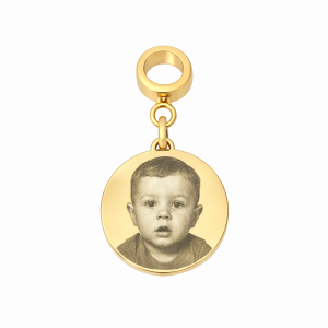 CHARMS DO BRANSOLETKI MODUŁOWEJ "MY STORY" KÓŁKO Z GRAWEREM OSOBY W TECHNICE MONEY PRINT